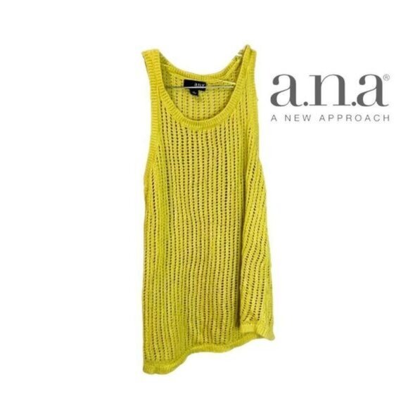a.n.a Women's Summer Sleeveless Open Knit Tank Top‎ - Picture 1 of 6